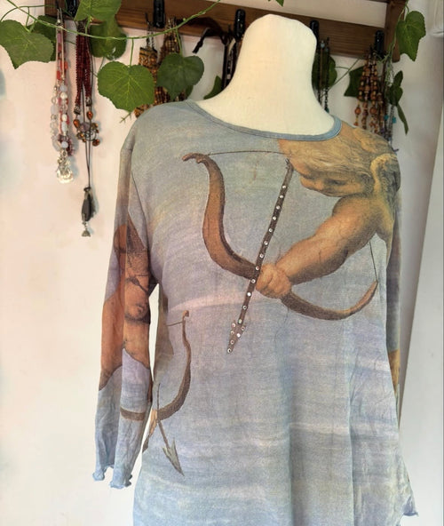 Angelic y2k blue blouse