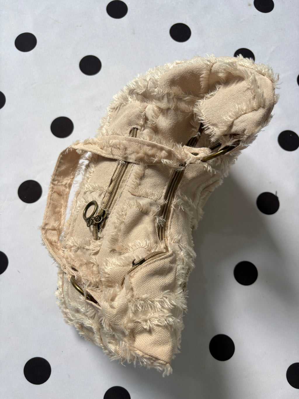 Off white Boho shoulder bag