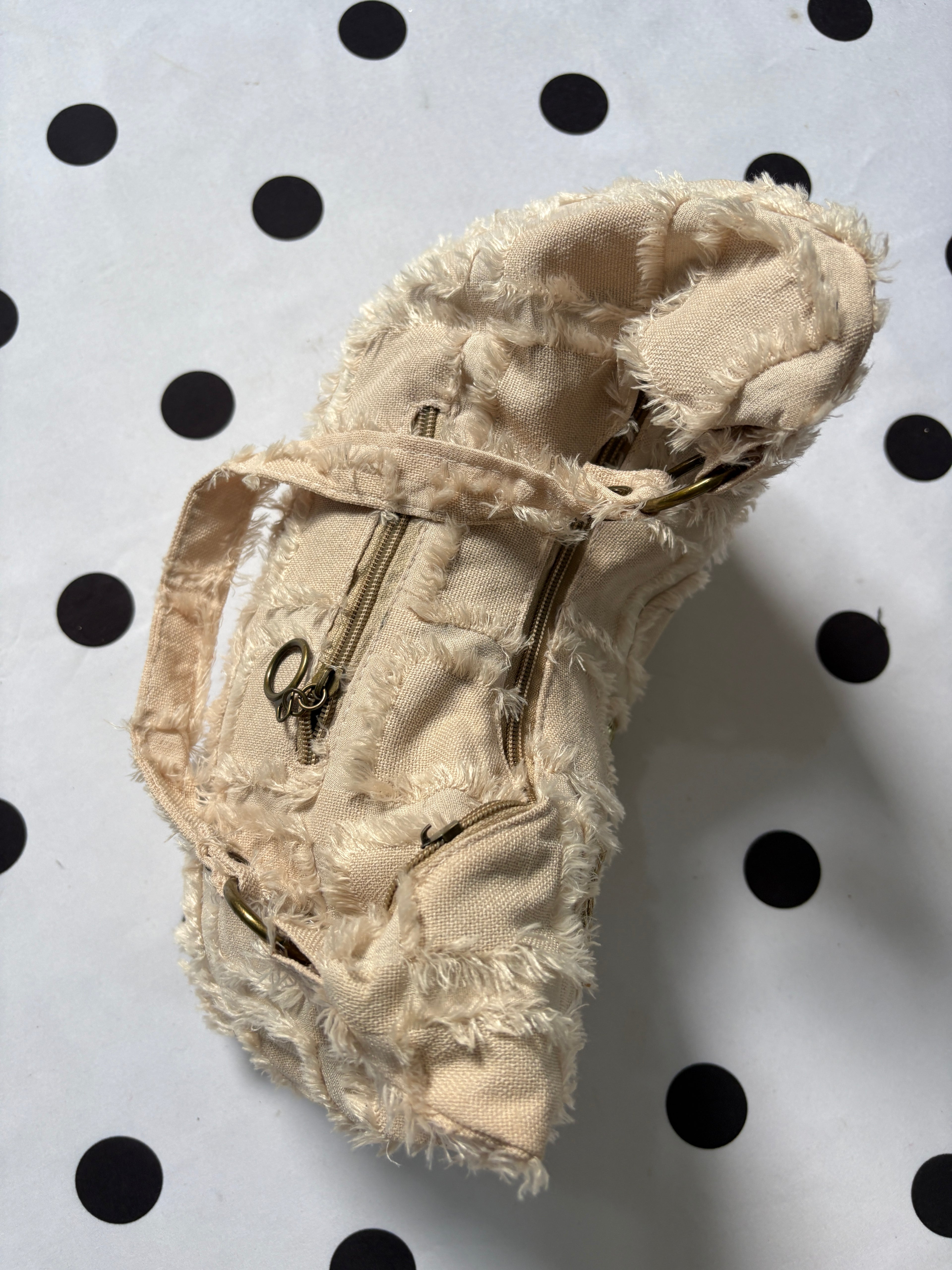 Off white Boho shoulder bag