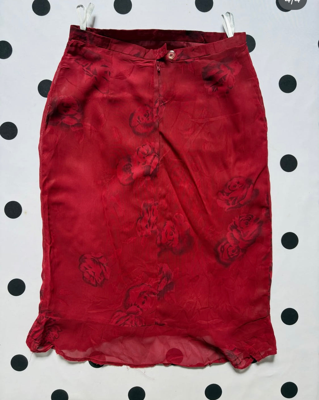 Ref chiffon double layered rosey skirt