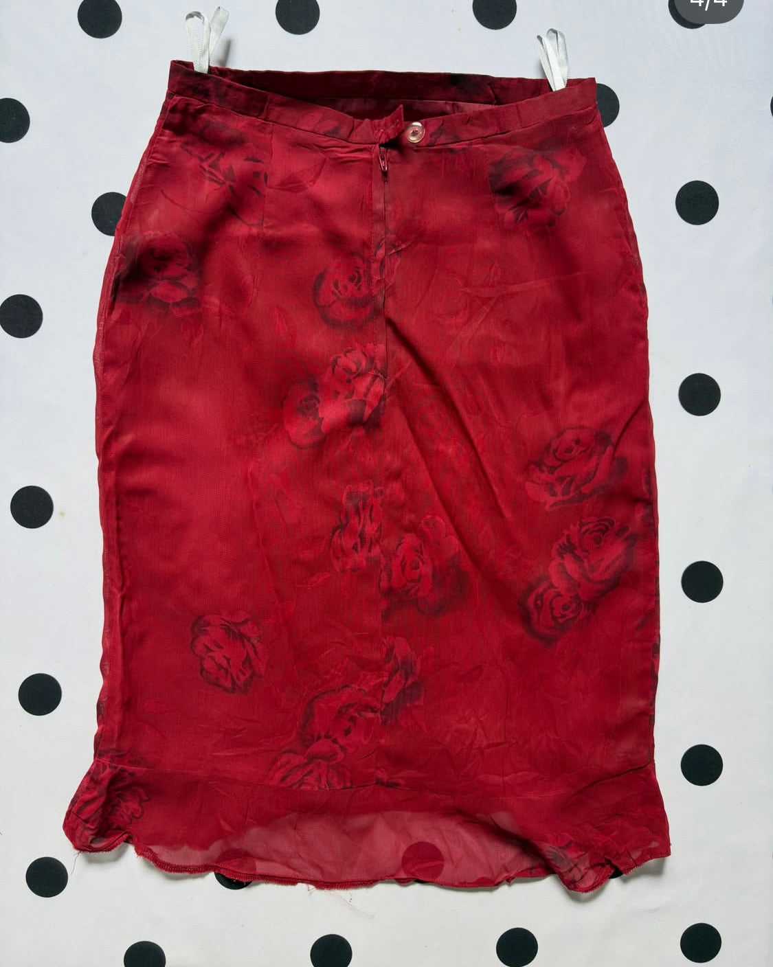 Ref chiffon double layered rosey skirt