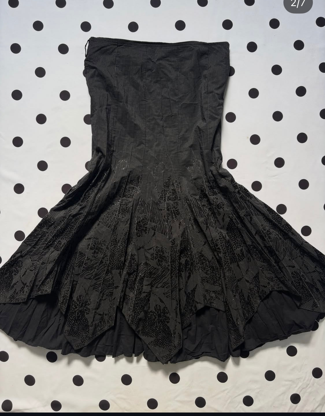Black whimsical glittery skirt