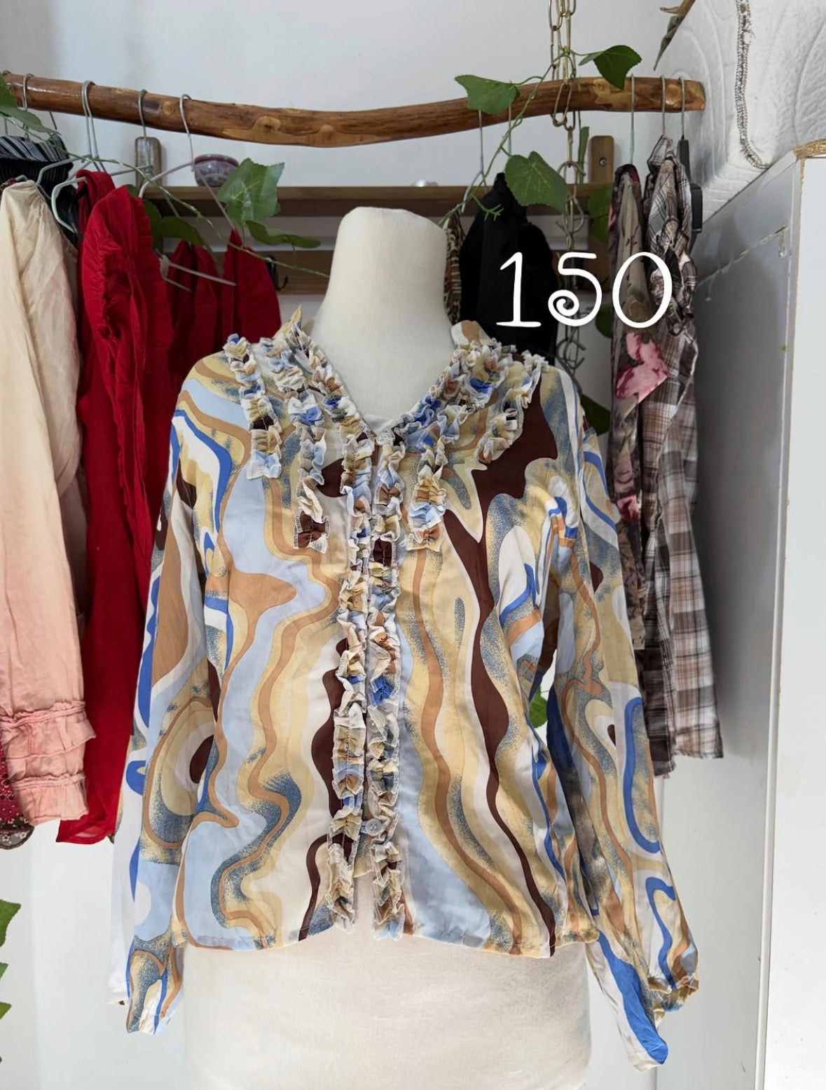 Colorful boho chiffon summer top
