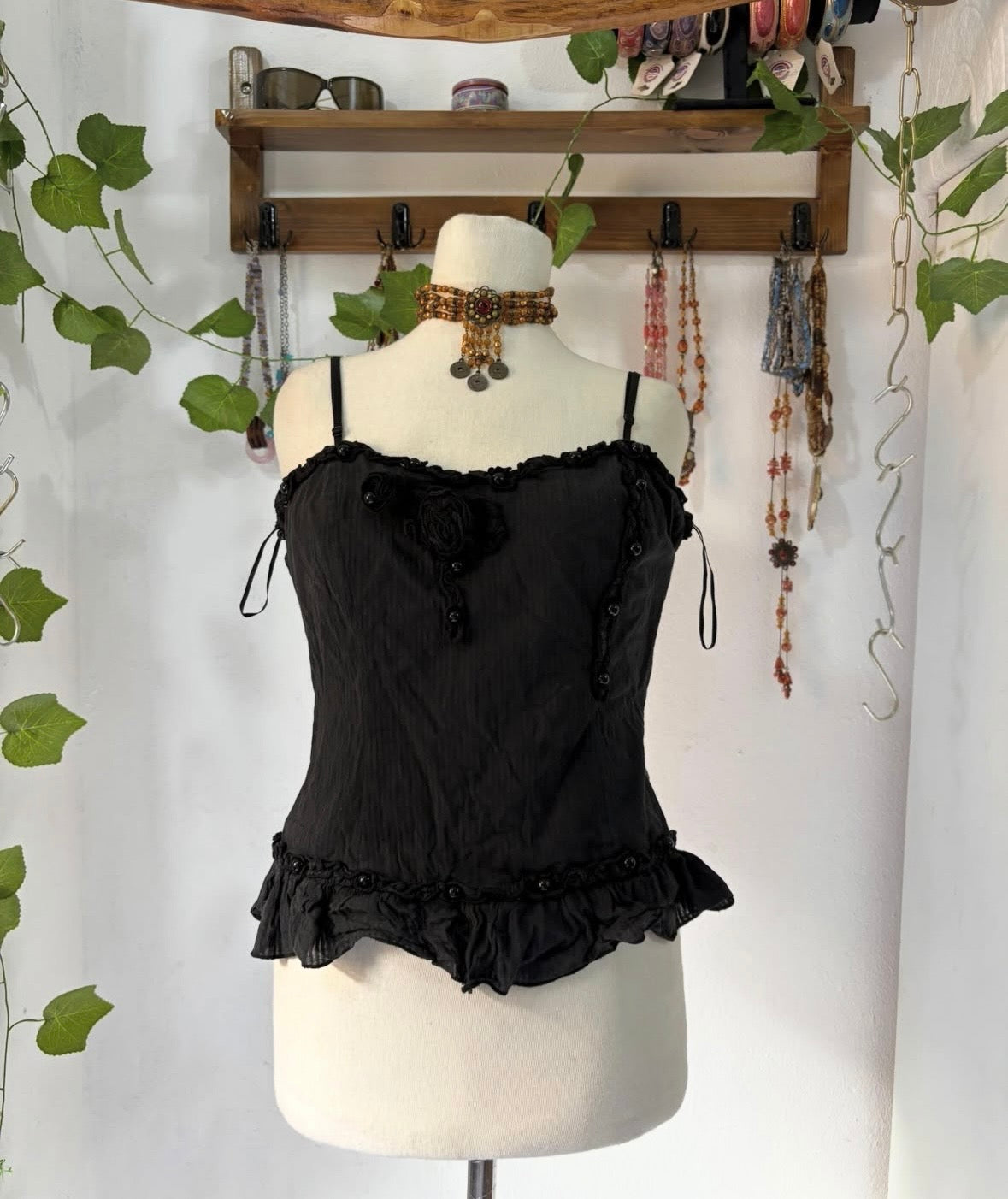 Y2k Black cami top