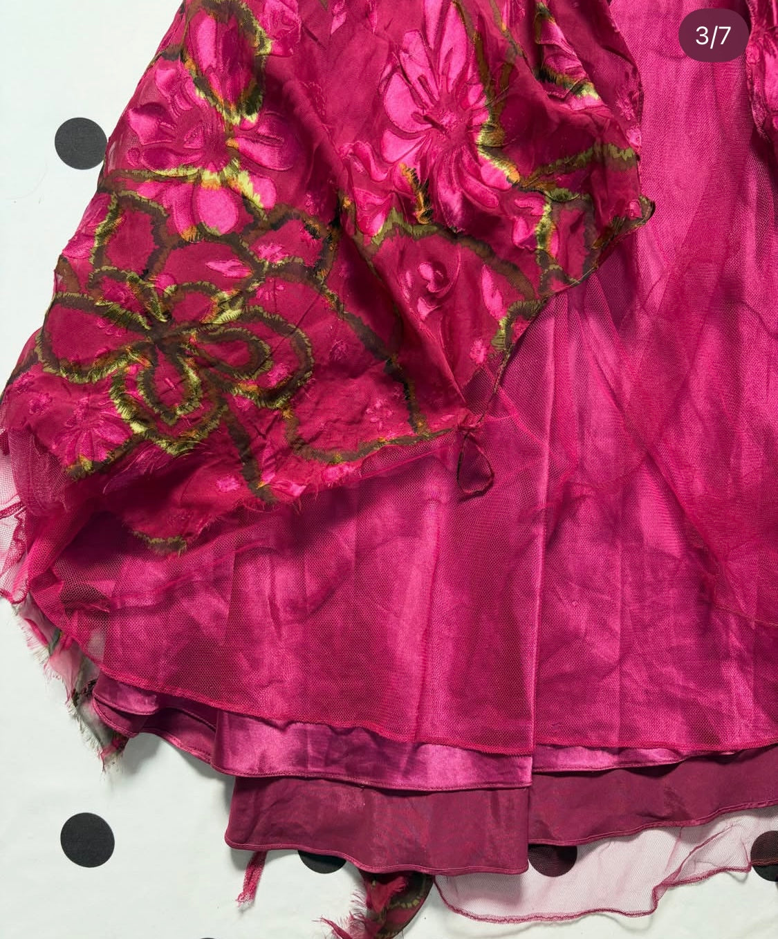 Floral fuchsia maxi skirt