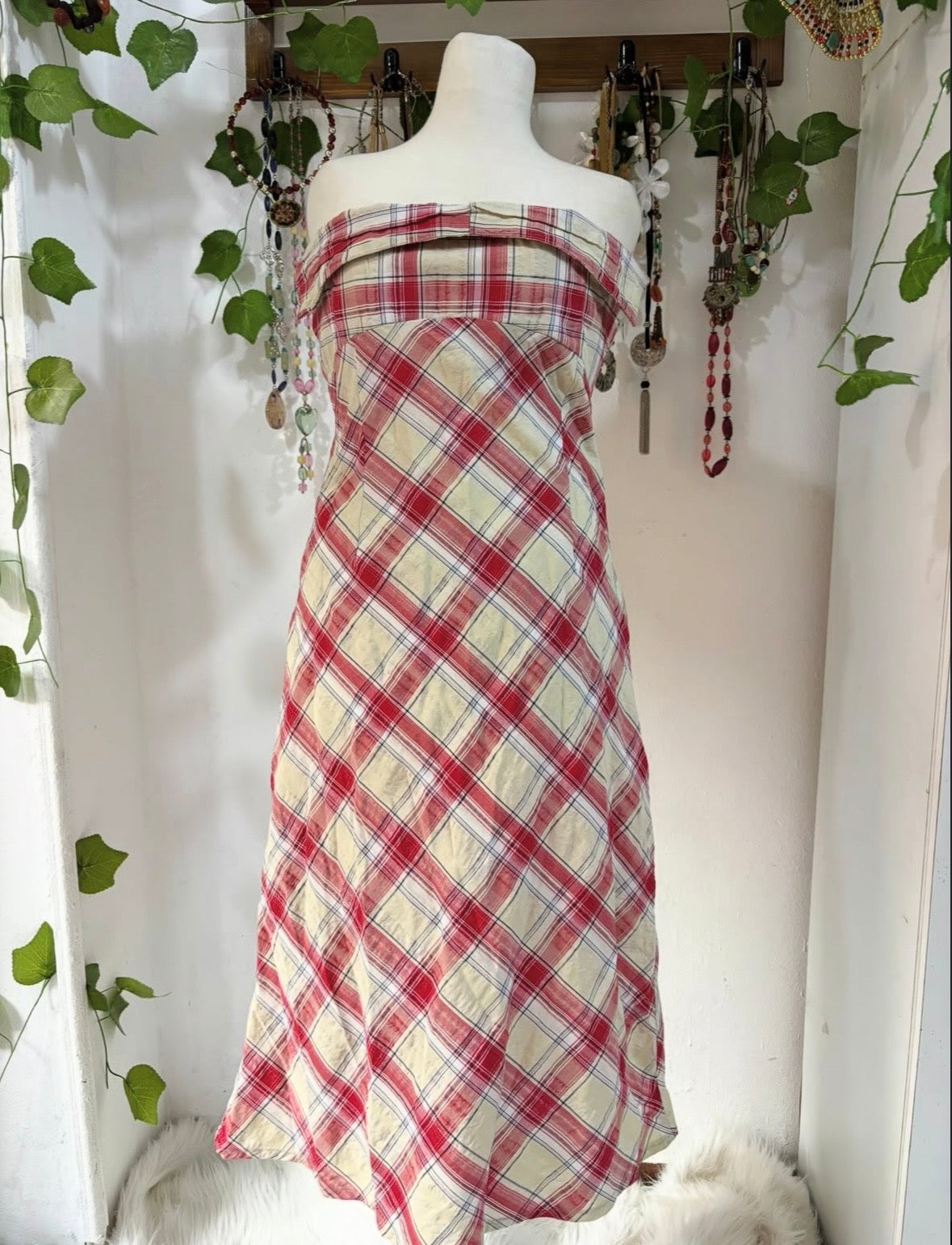 Vivienne west inspired plaided red dress