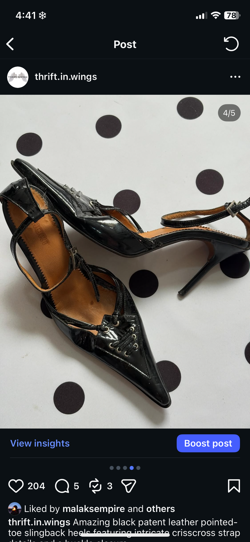 Whimsical pointed black-heels