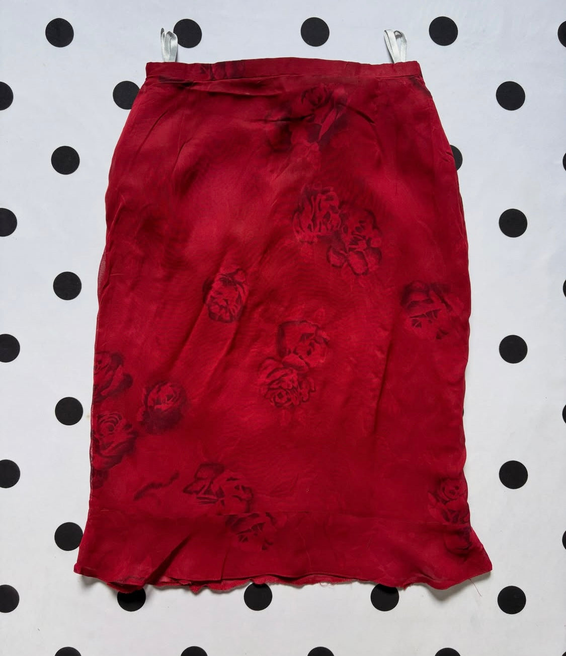 Ref chiffon double layered rosey skirt
