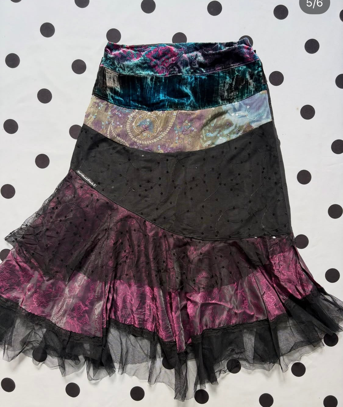 Whimsical french patchwork skirt