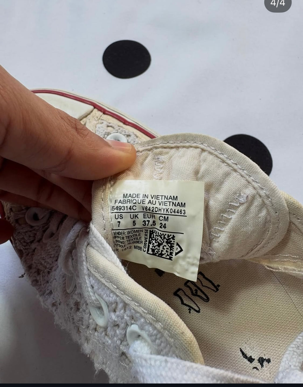 Laced authentic converse
