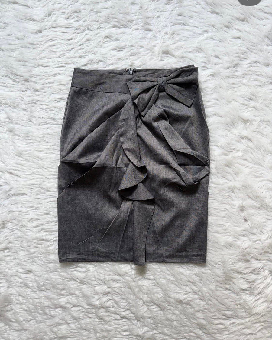 Grey siren office fitted skirt