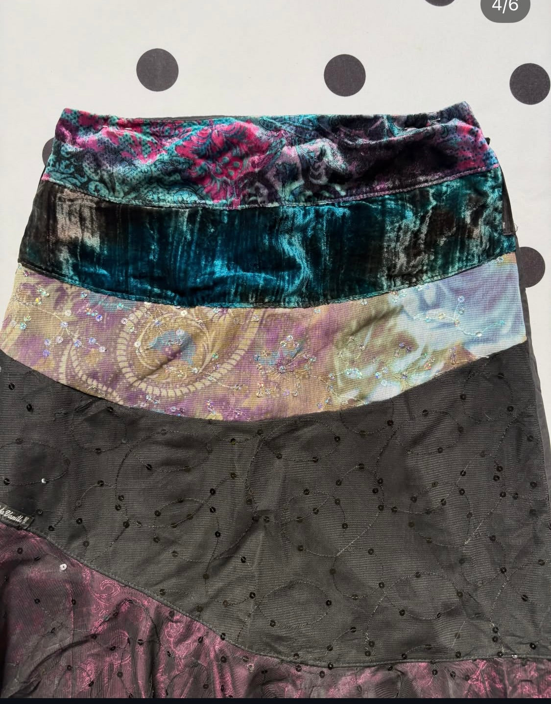 Whimsical french patchwork skirt