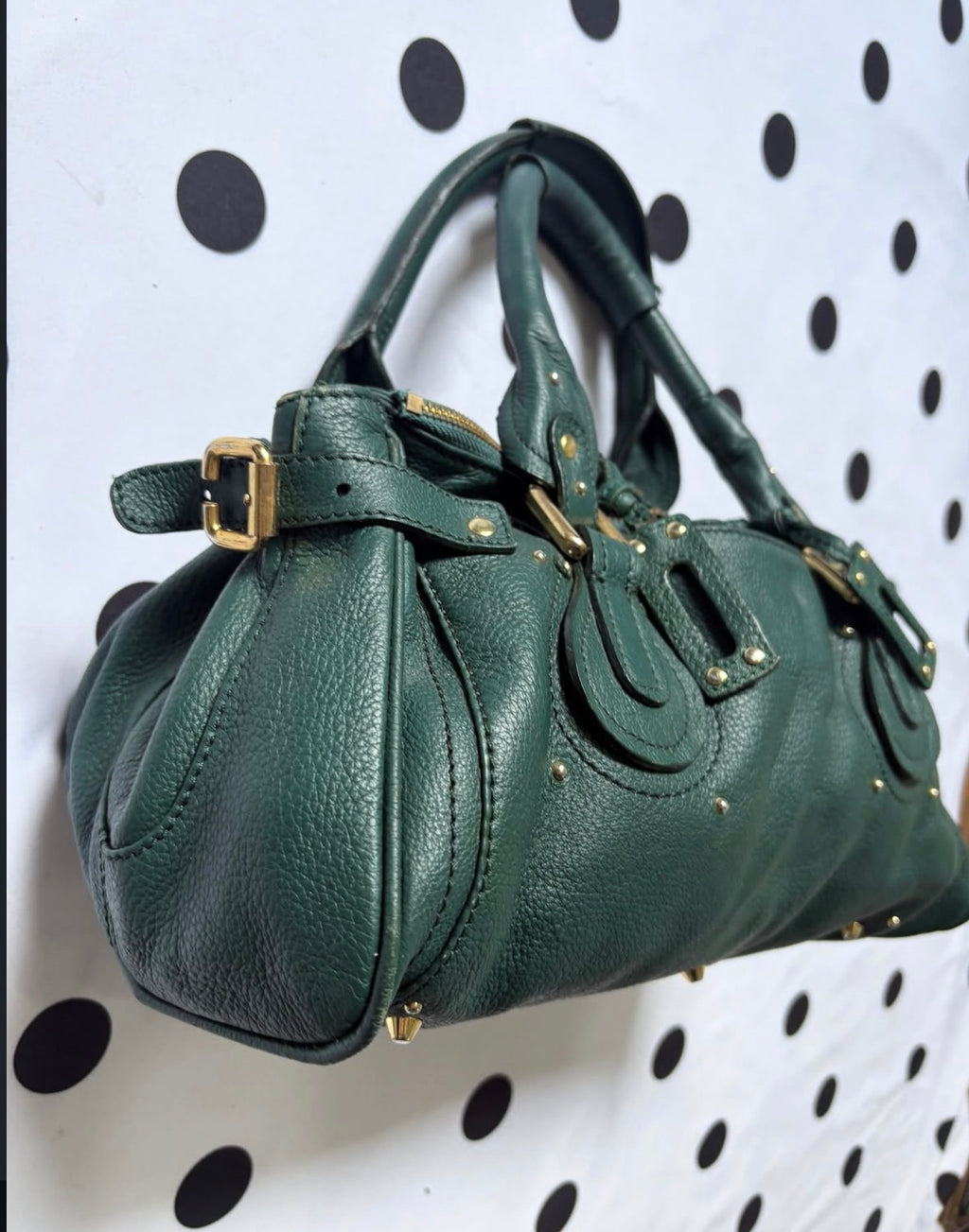 Authentic lush chloe inspired dark green bag