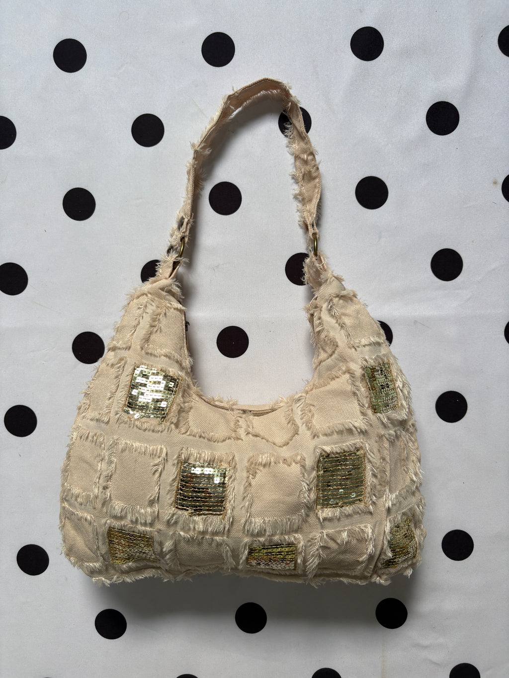 Off white Boho shoulder bag