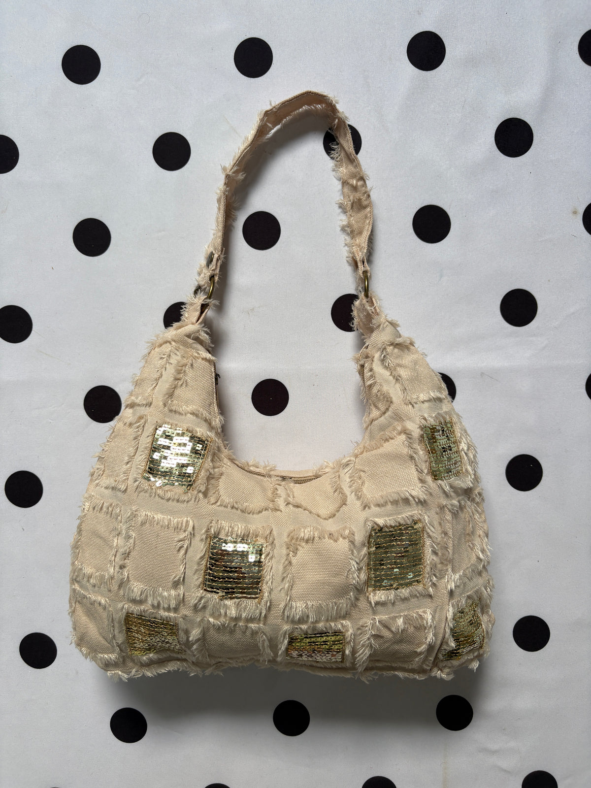 Off white Boho shoulder bag