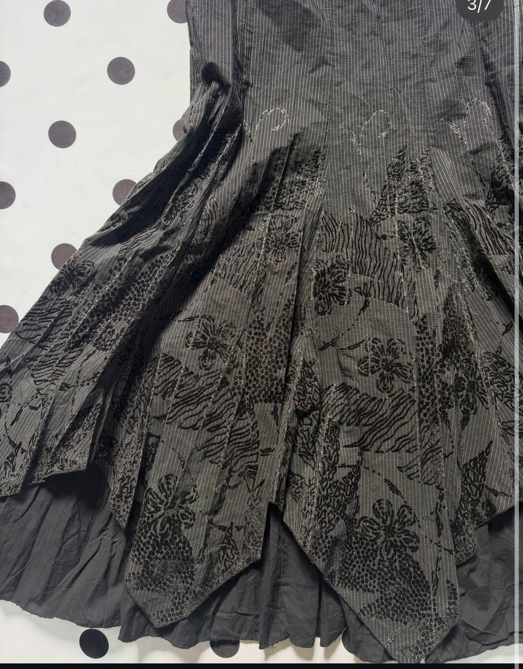 Black whimsical glittery skirt