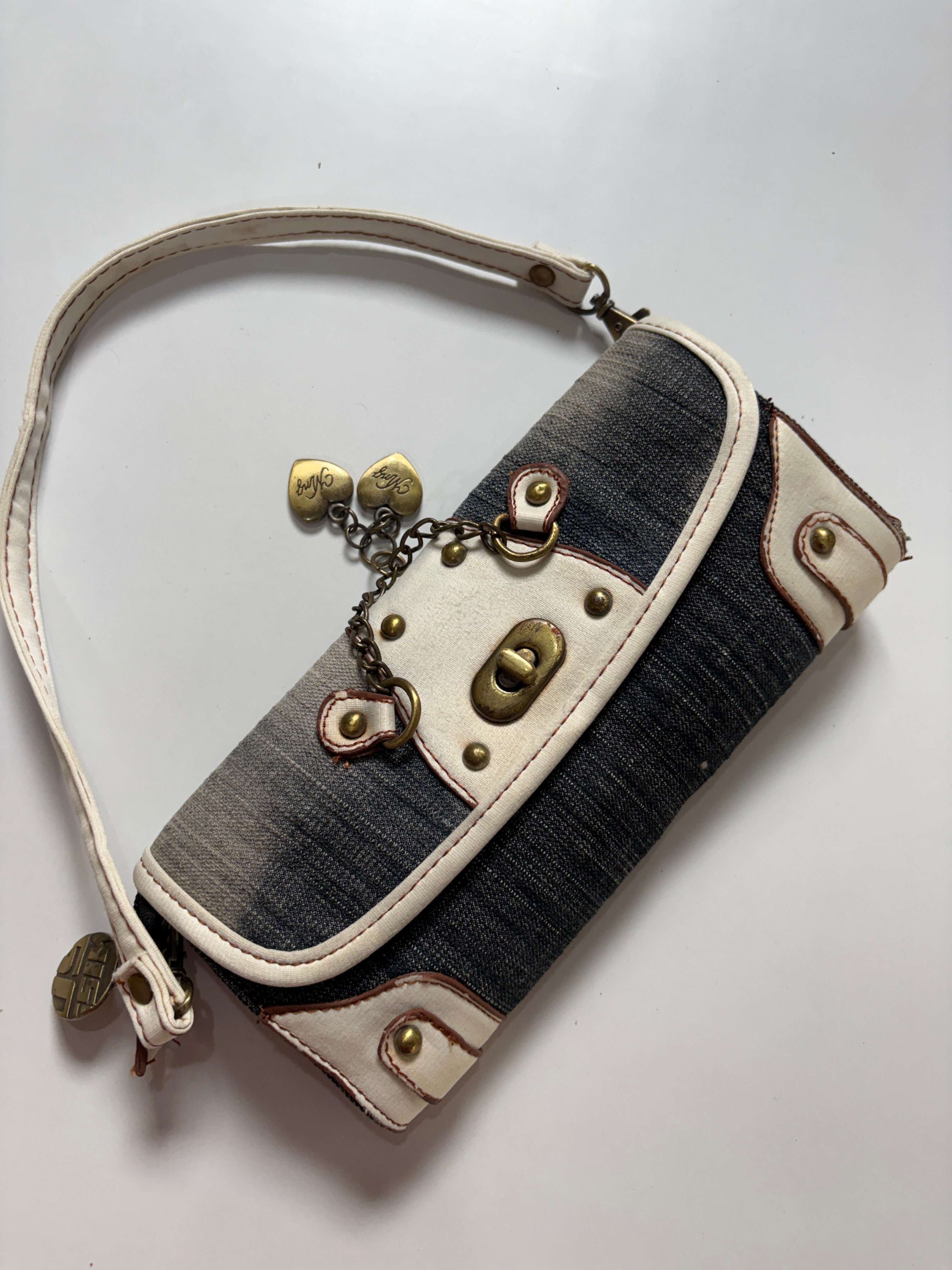 Y2k washed denim MISS 60XMNG mini bag