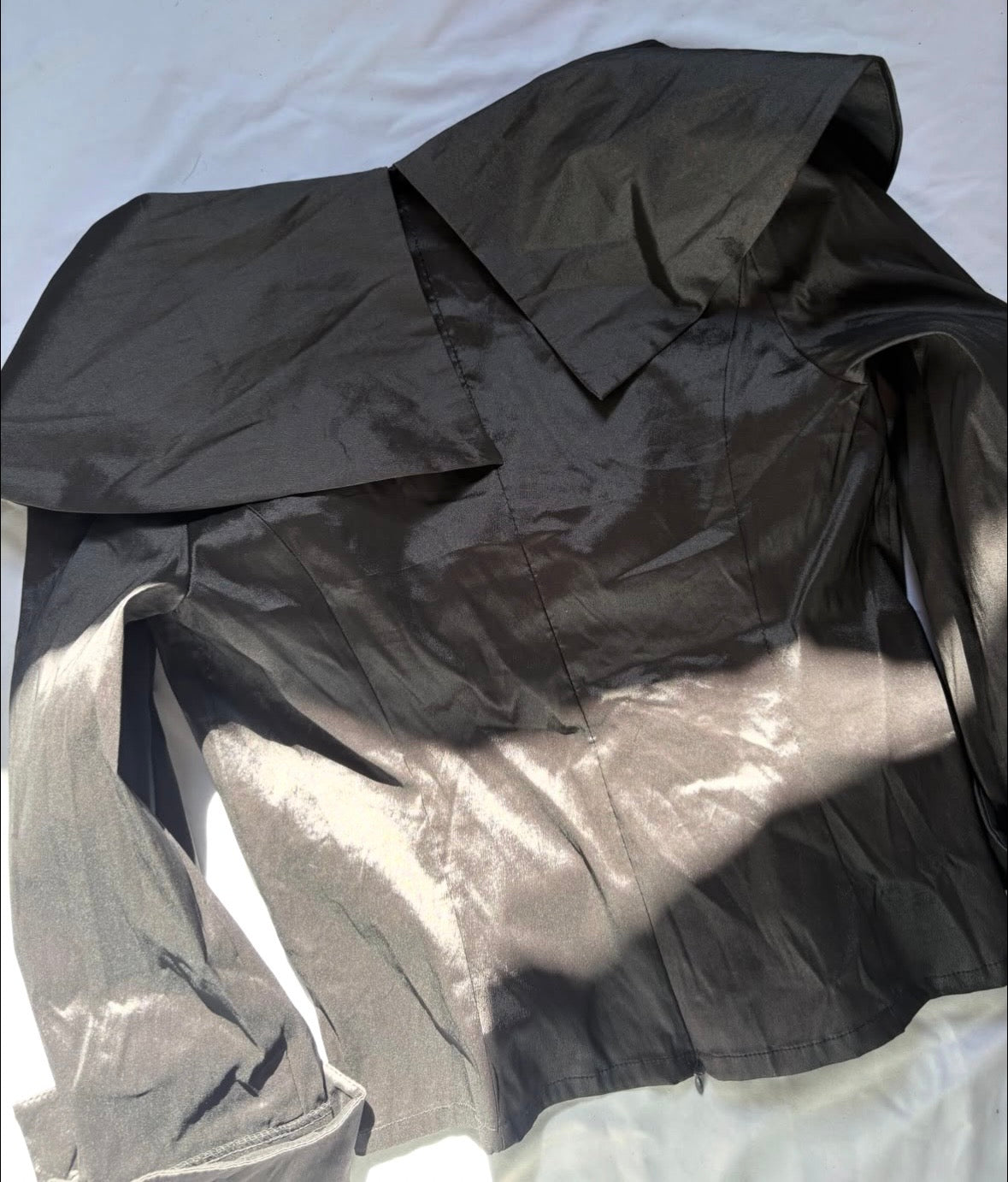 Metallic grey office blouse