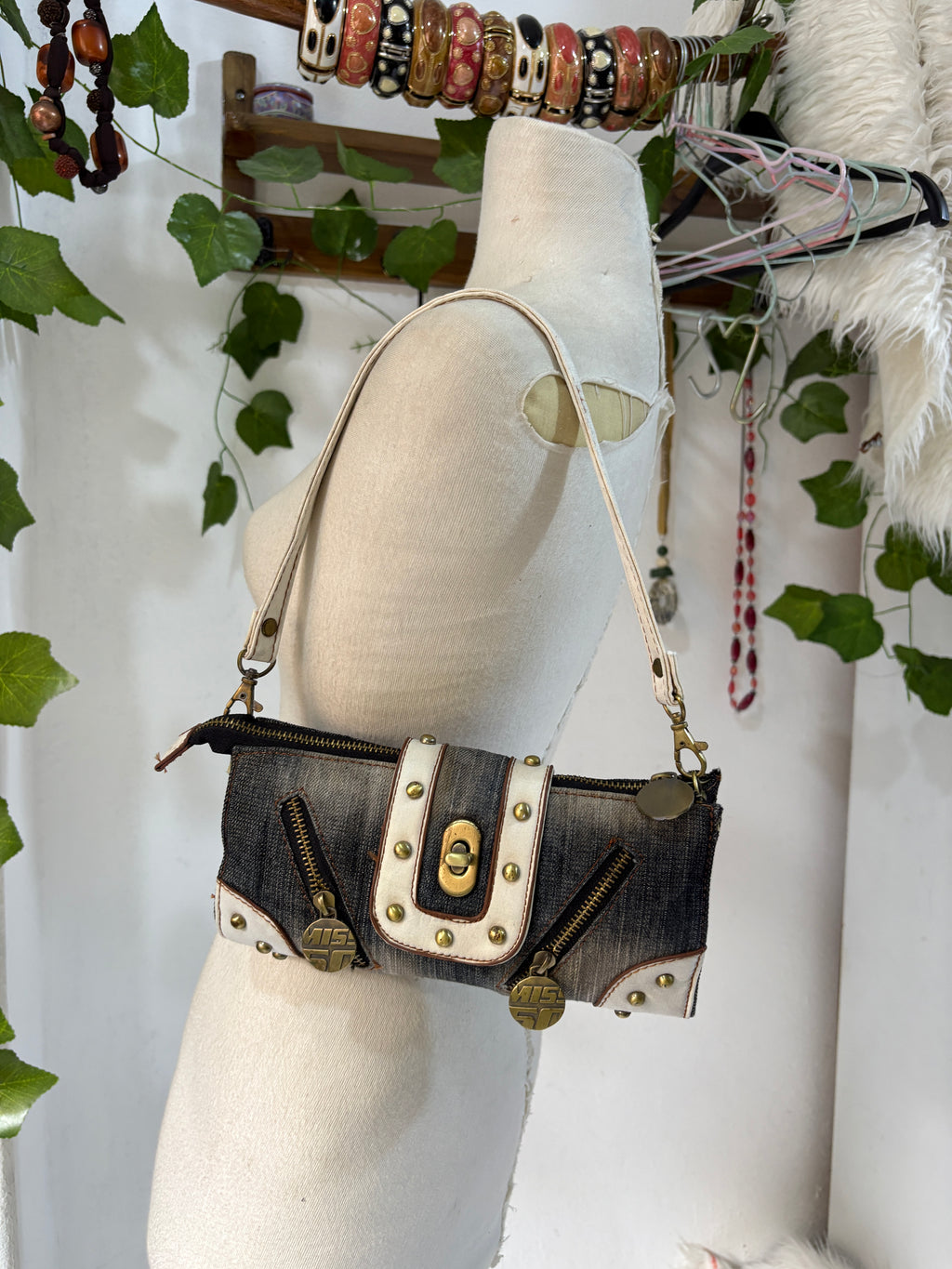 Y2k washed denim MISS 60XMNG mini bag