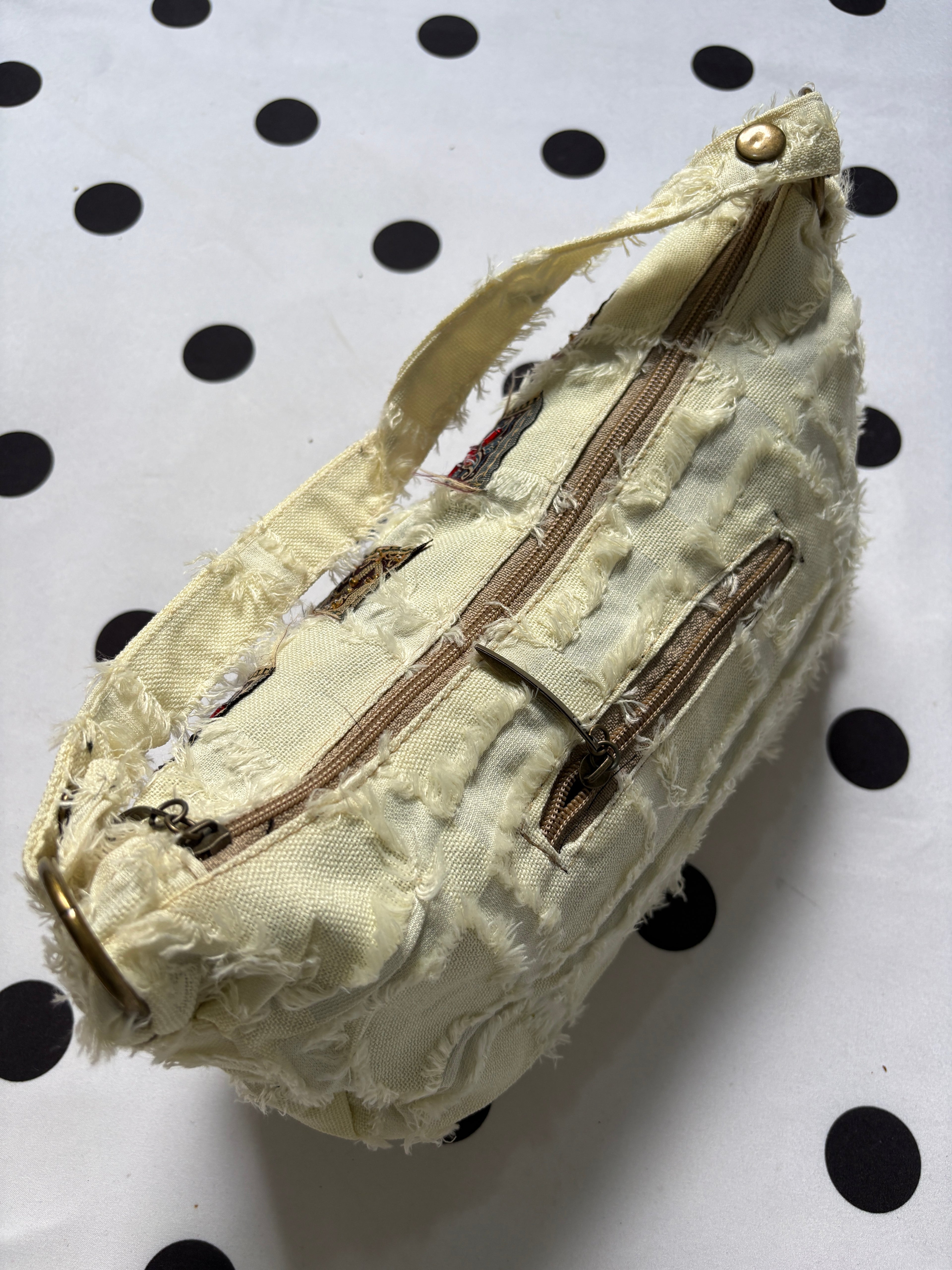 Off white sugary boho shoulder bag