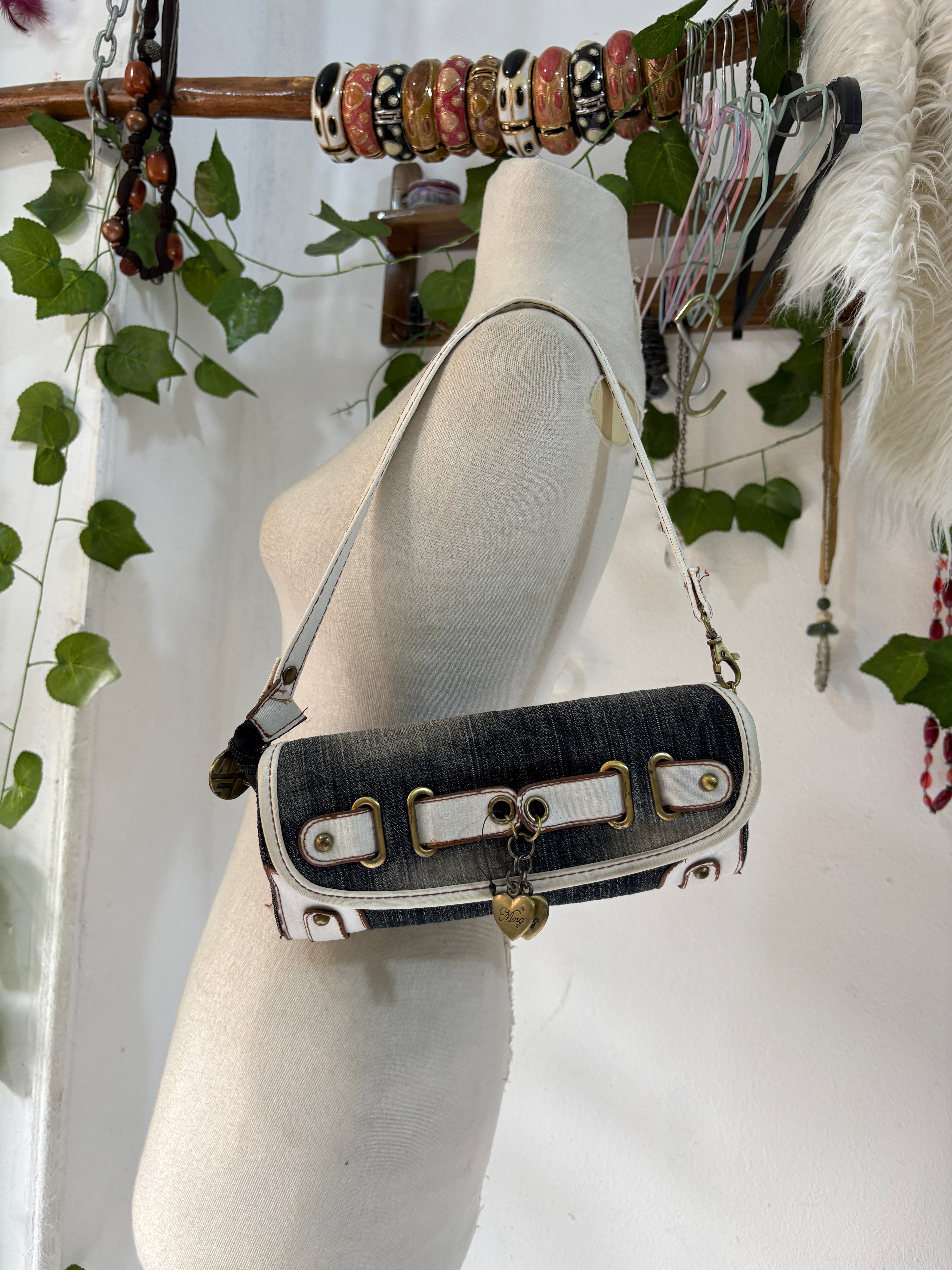 Y2k washed denim MISS 60XMNG mini bag