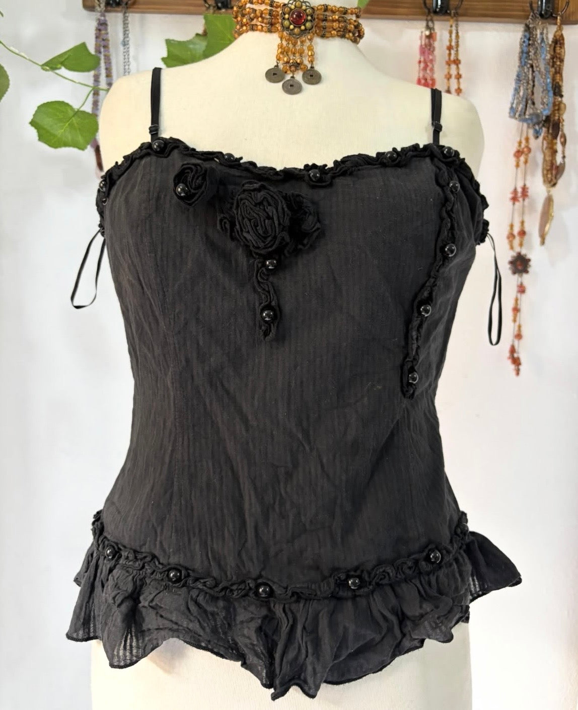 Y2k Black cami top