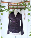 Whimsical purple fitted shirt