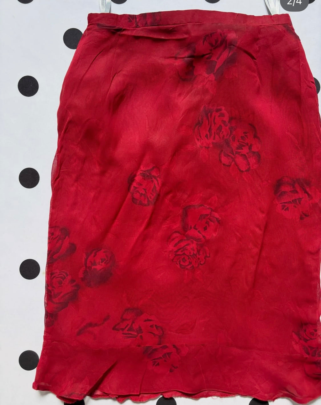 Ref chiffon double layered rosey skirt