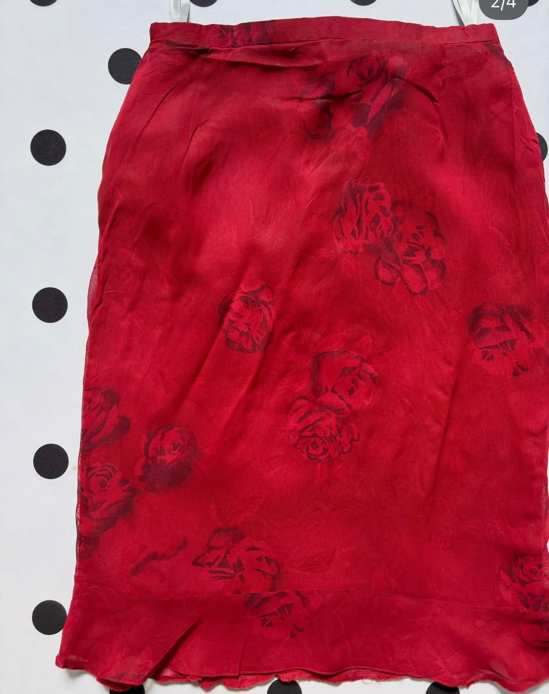 Ref chiffon double layered rosey skirt