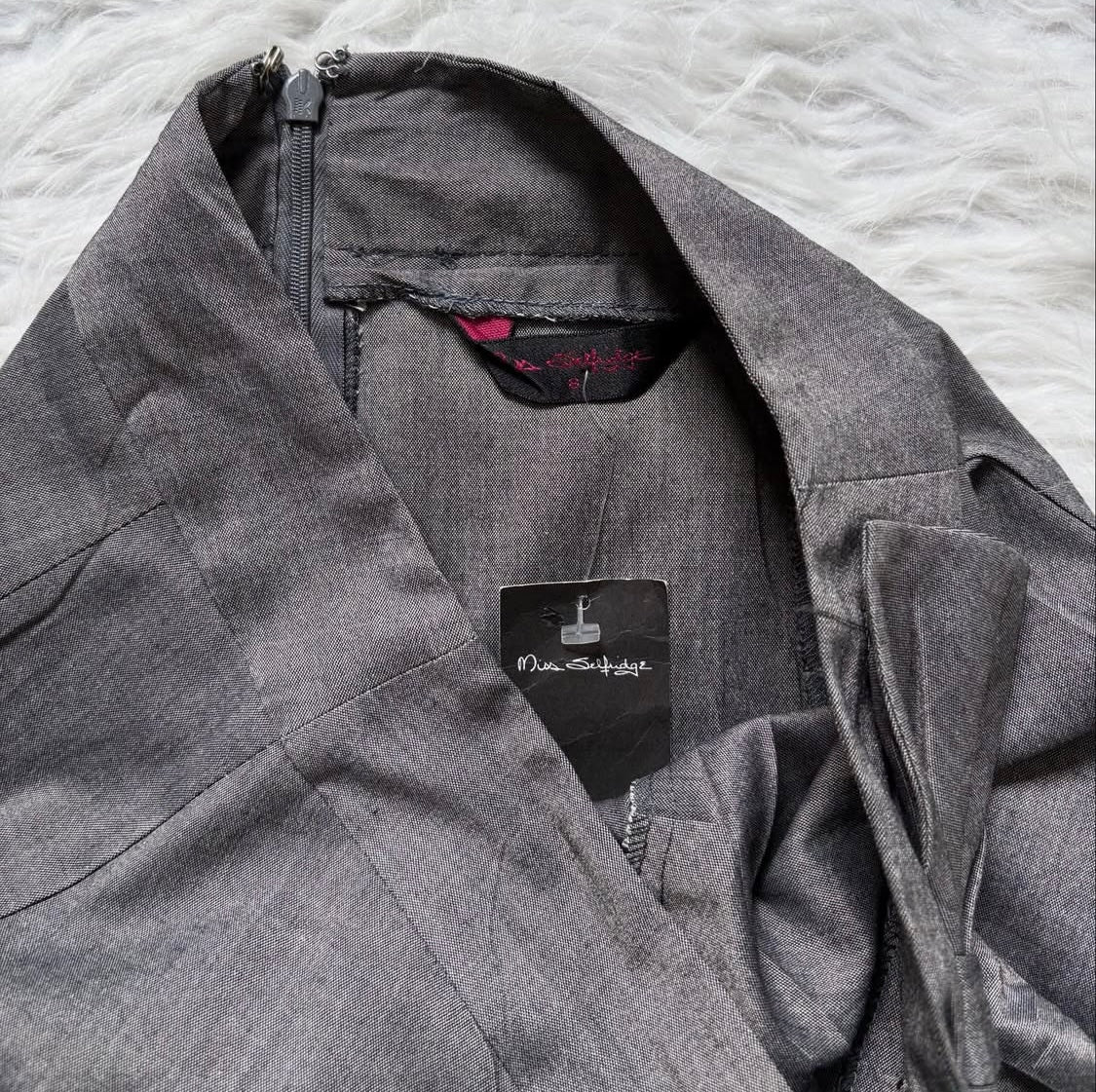 Grey siren office fitted skirt