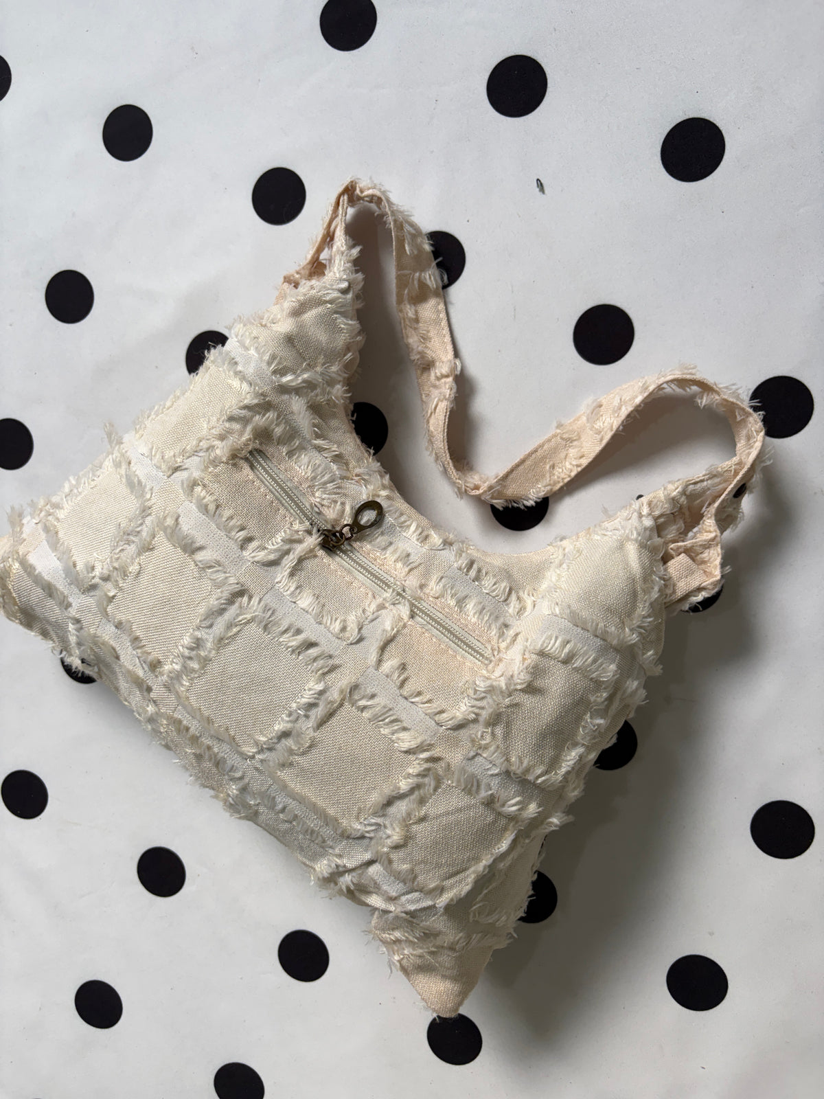 White Boho shoulder bag