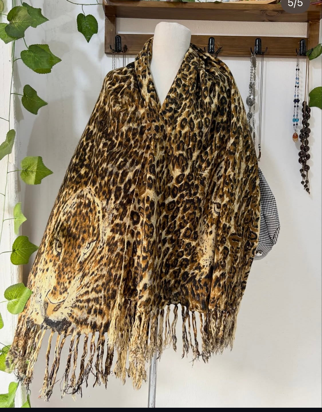 Tiger winter cotton scarf