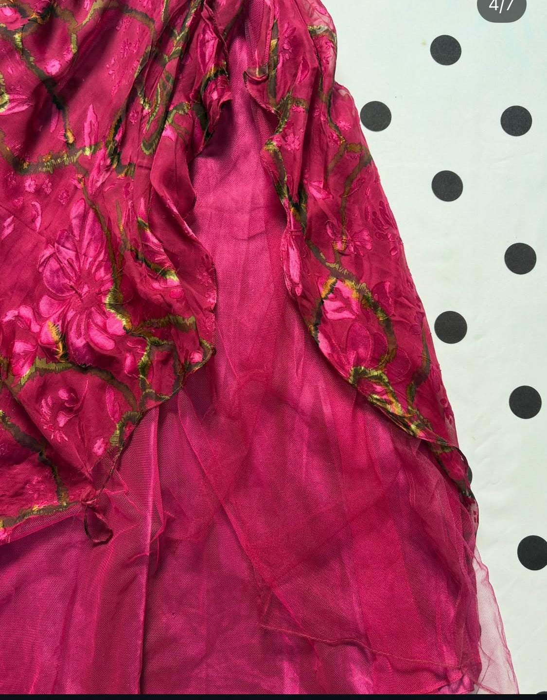 Floral fuchsia maxi skirt