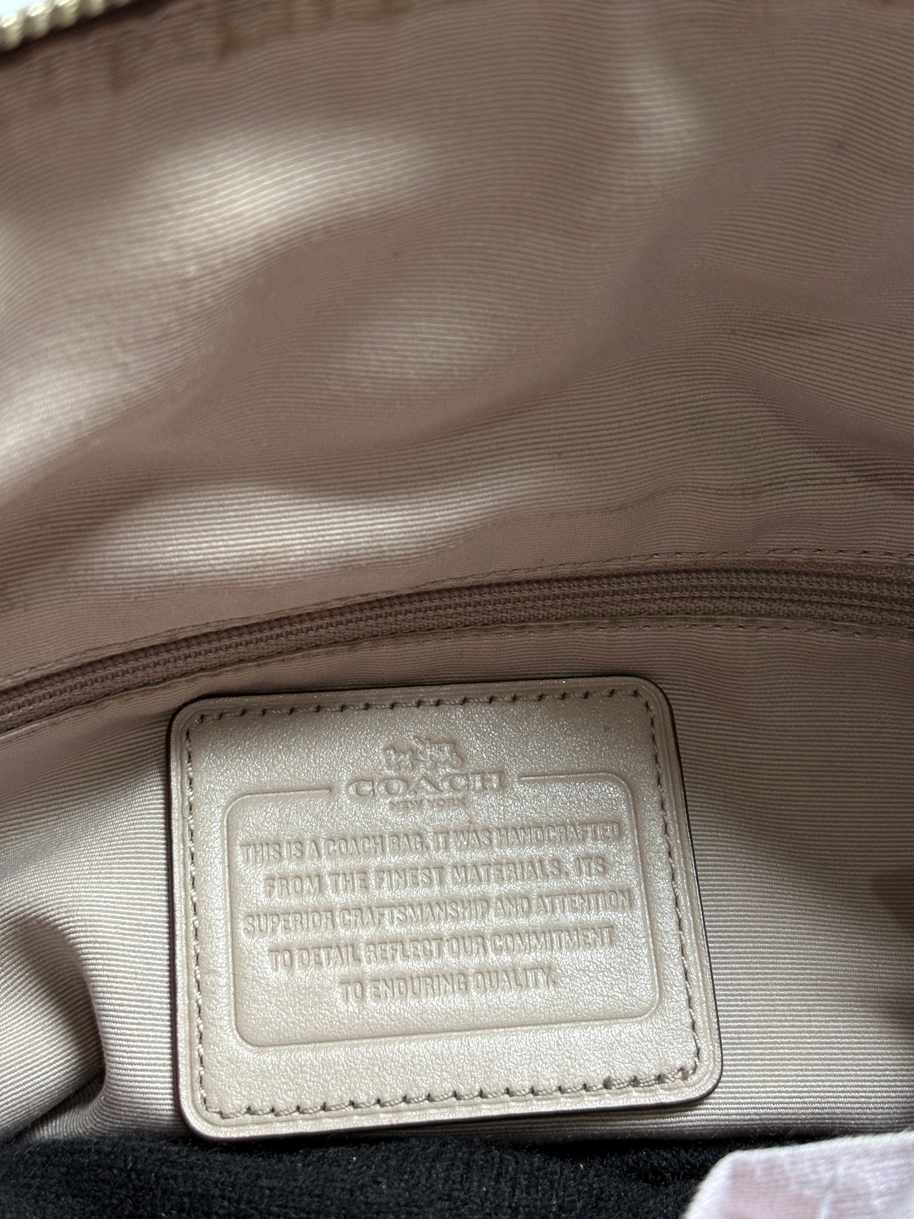 Authentic coach creamy bag
