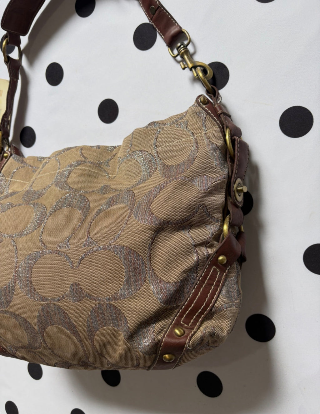 Coach glittery huge shoulder bag