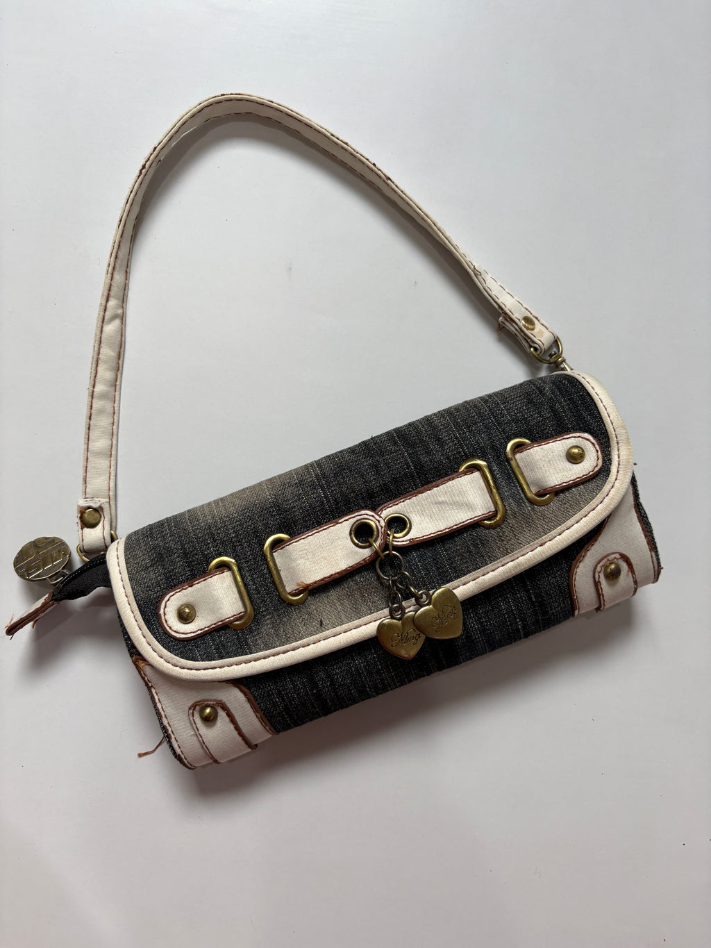 Y2k washed denim MISS 60XMNG mini bag
