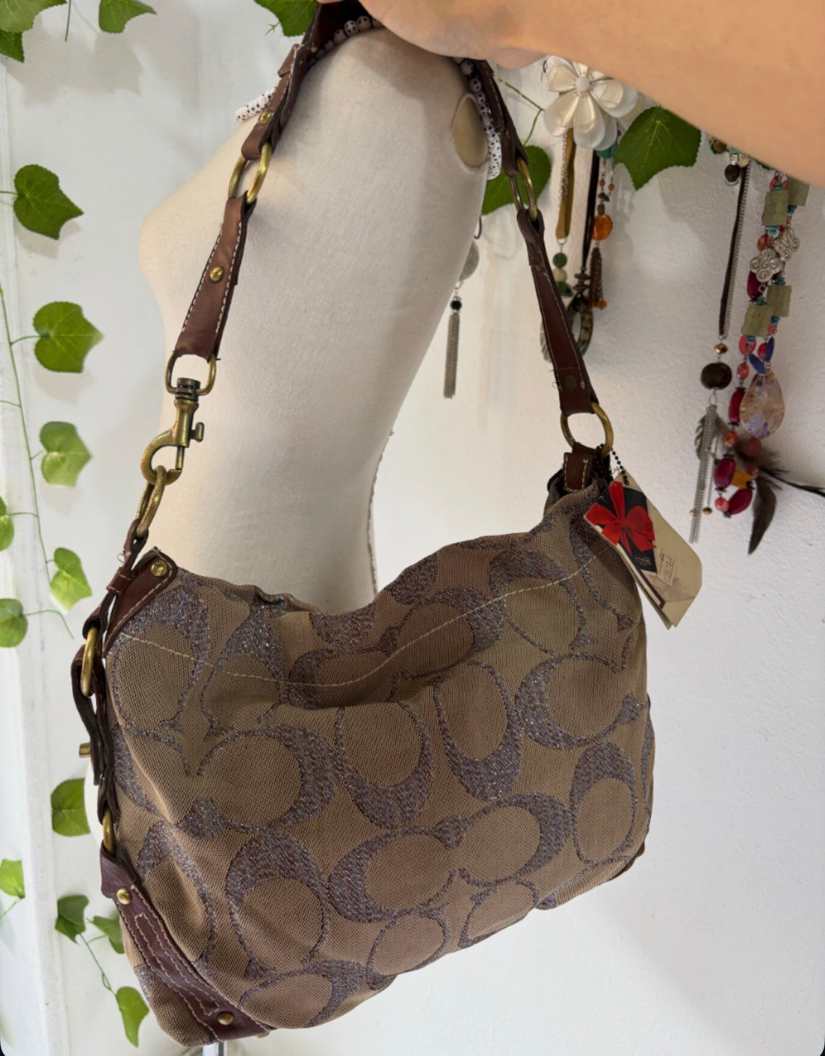 Coach glittery huge shoulder bag
