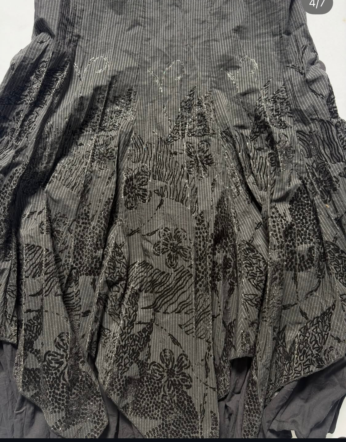 Black whimsical glittery skirt