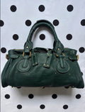 Authentic lush chloe inspired dark green bag