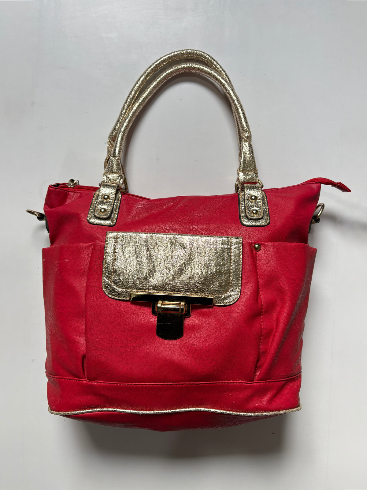 Red shoulder bag
