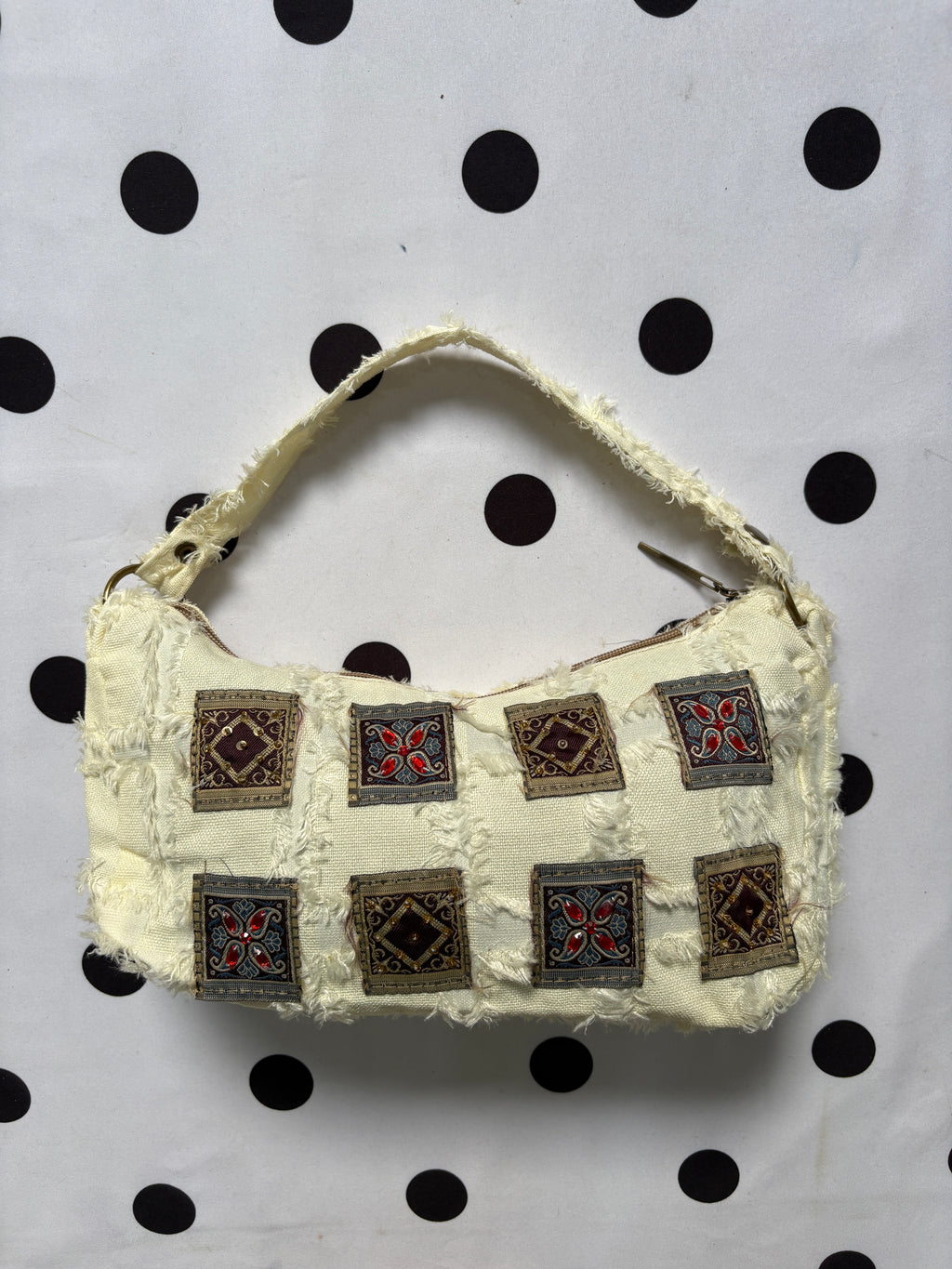 Off white sugary boho shoulder bag
