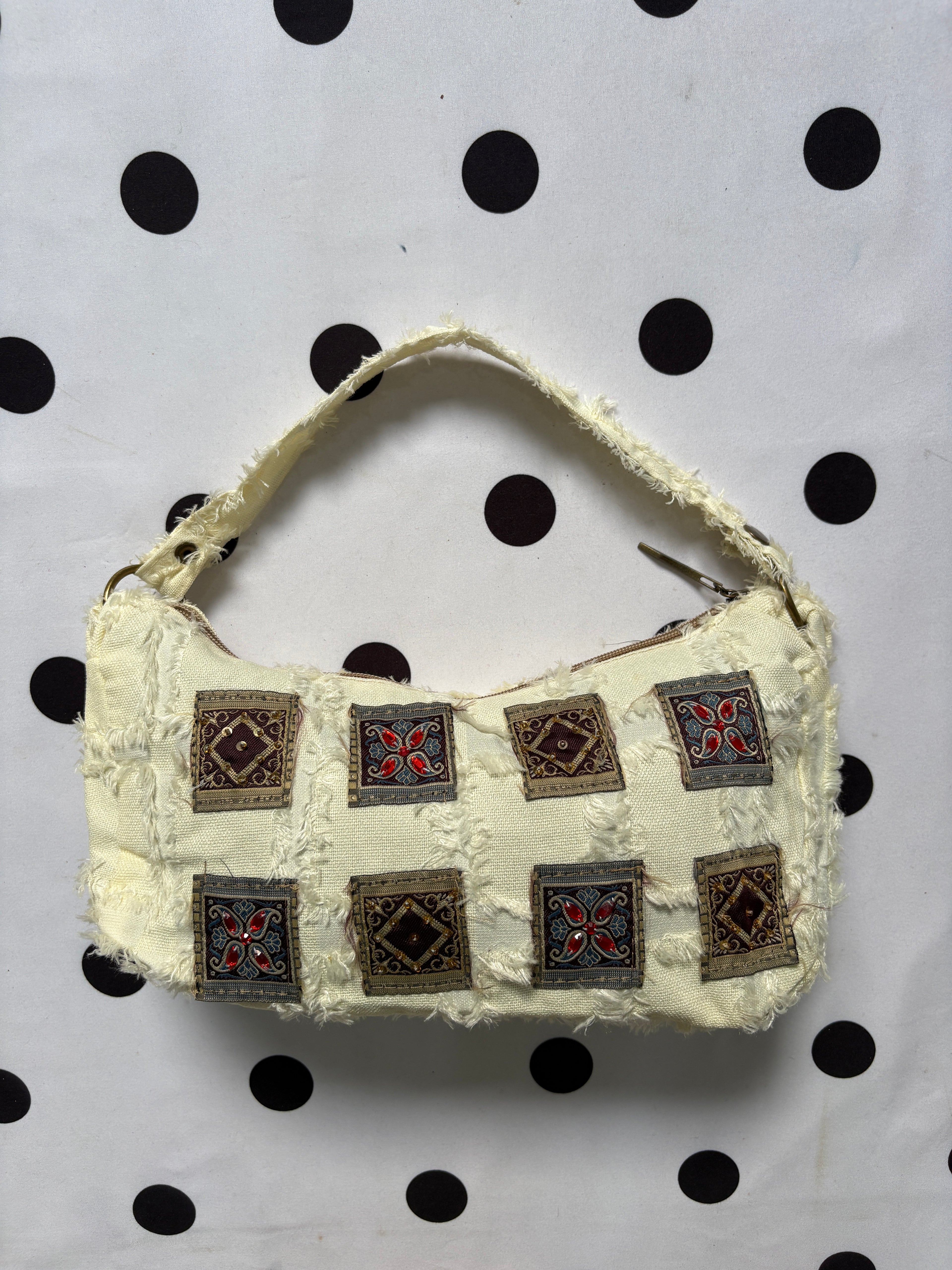 Off white sugary boho shoulder bag