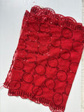 Red sequined scarf