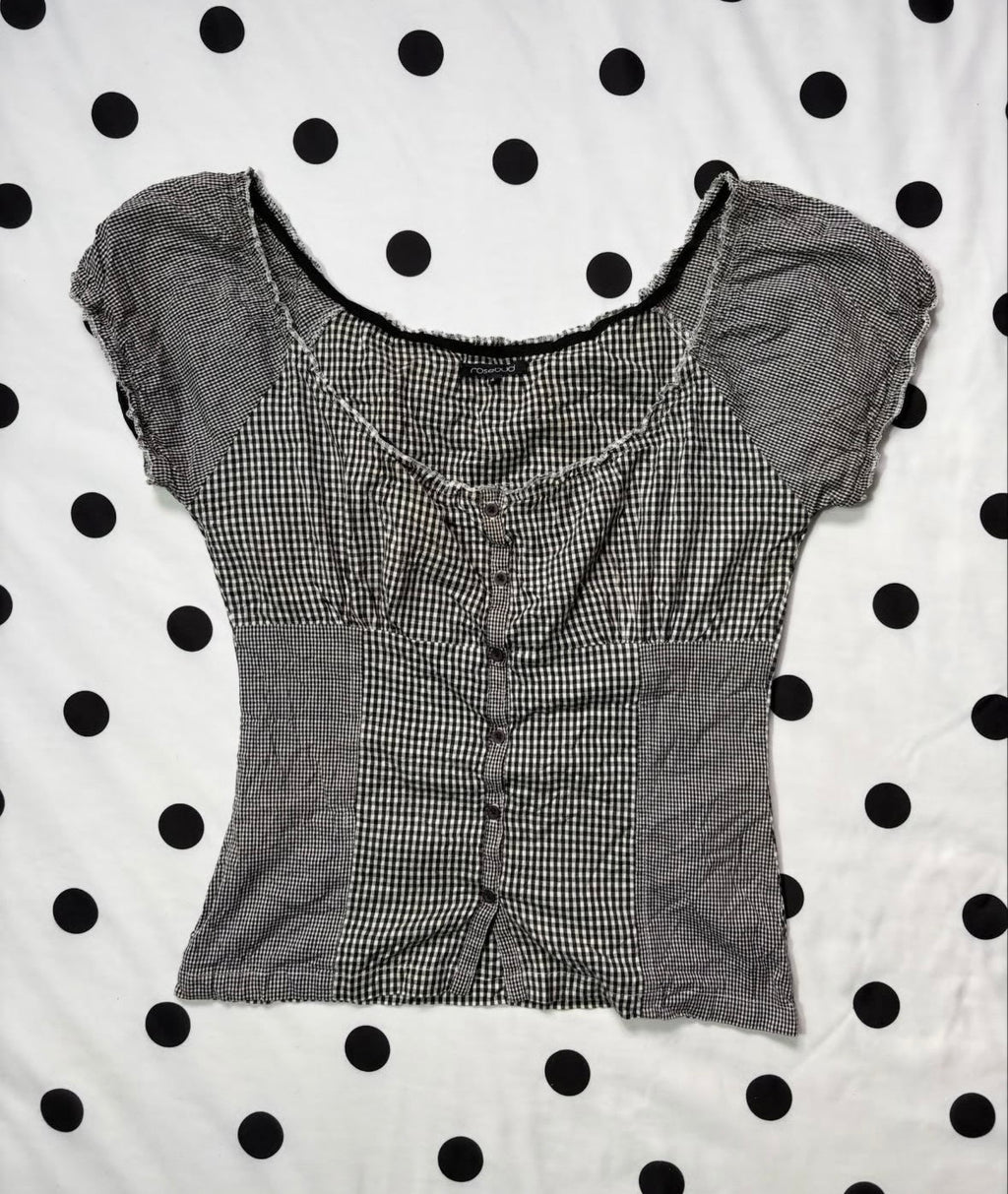 Plaided milkmade top