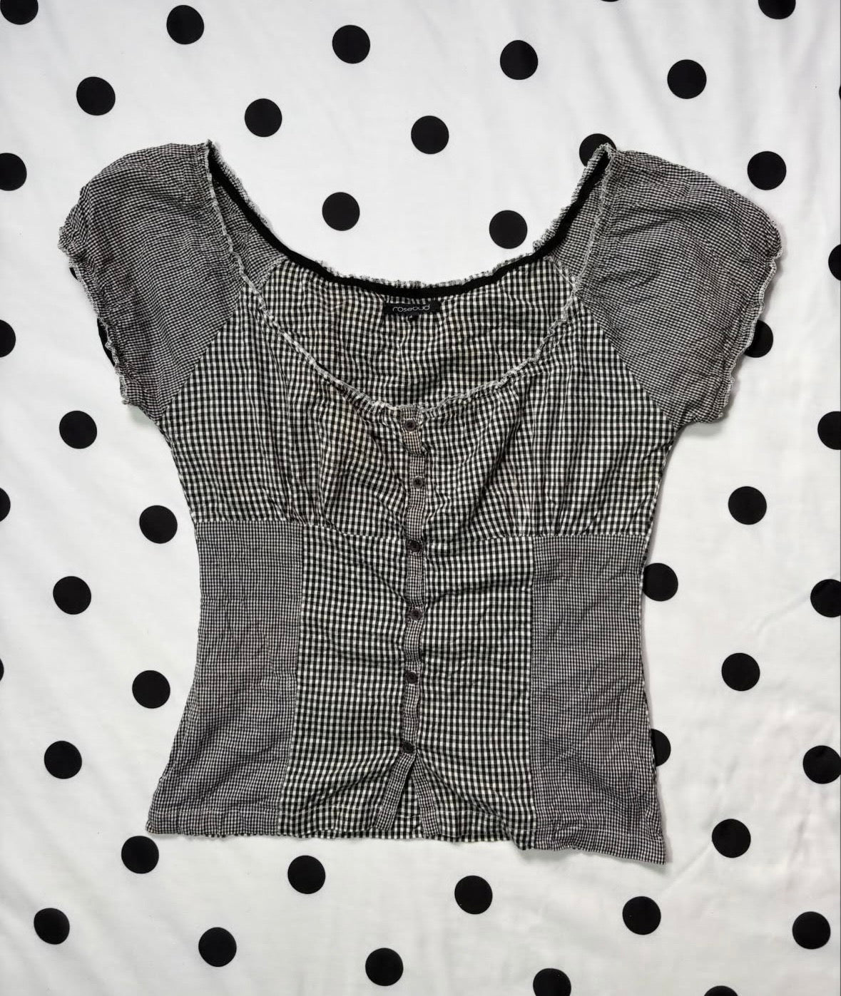 Plaided milkmade top