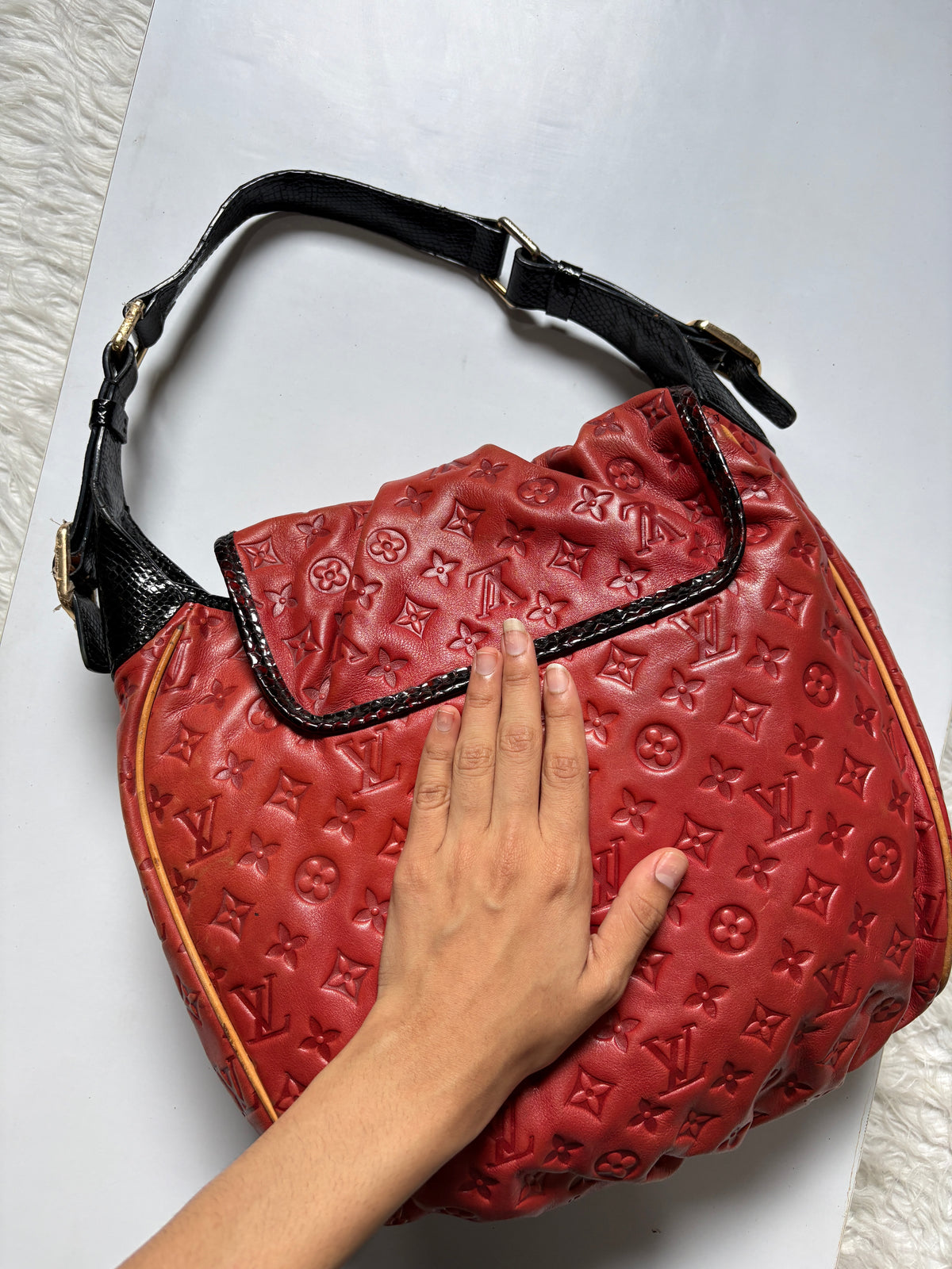 Louis Vuitton mono gram epices kalahari PM inspired bag