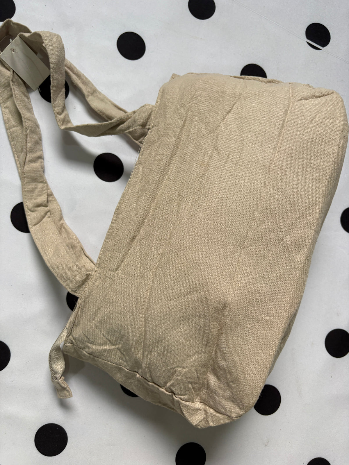 Off white beaded shoulder bag