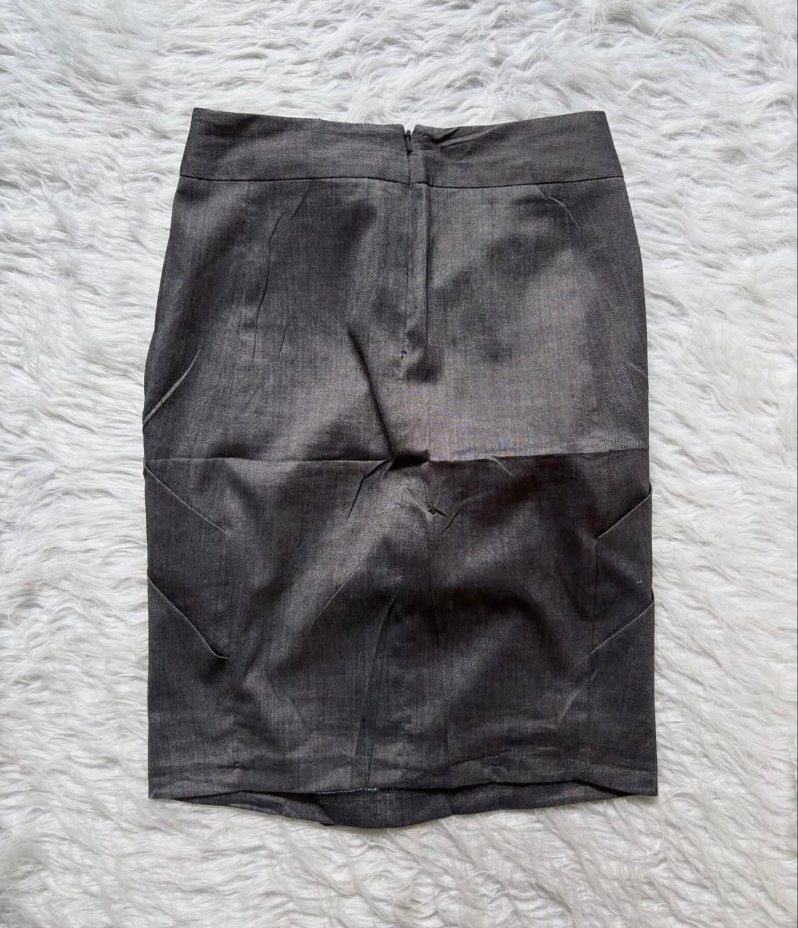 Grey siren office fitted skirt