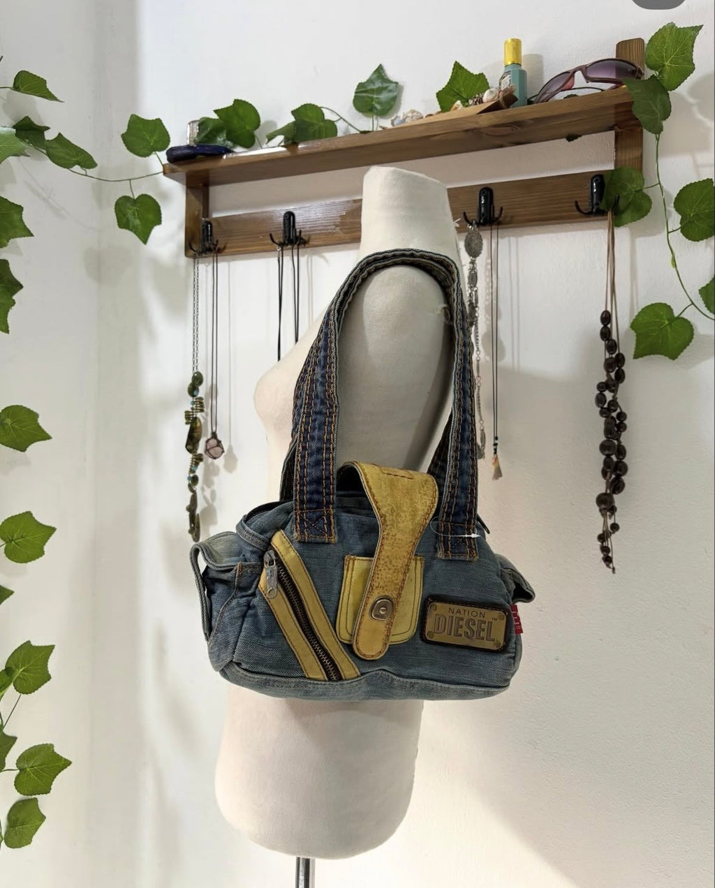Diesel denim shoulder bag