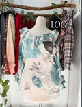 Double layered floral blue top